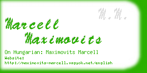 marcell maximovits business card